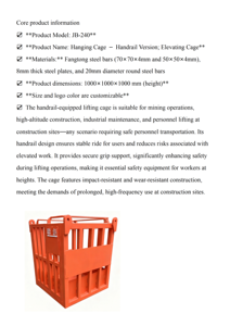 Plataforma elevadora de seguridad para trabajos en altura, jaula elevadora para personal de construcción, cesta elevadora de carga - Product Image 3