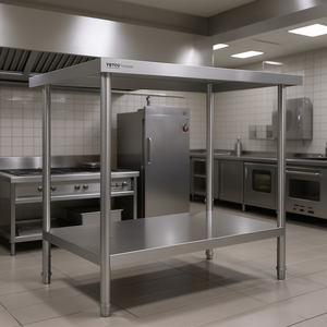 โต๊ะเตรียมอาหารสแตนเลส Vevor ขนาด 24x36 นิ้ว ปรับระดับความสูงได้ สำหรับครัวเชิงพาณิชย์ - Product Image 2