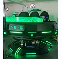 Simulador de Experiencia VR 9D 360° con Diseño de Parque Temático de Dinosaurios, 6 Asientos para Centro Comercial, Parque de Atracciones Educativo, Material Metálico