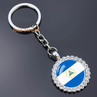 Porte-clés fleur en strass drapeau néerlandais, très populaire, pour sac à dos, décoration de clés, breloque de portefeuille, souvenir de voyage