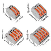 Borne de raccordement rapide à levier PCT Série 32A 400V pour câblage électrique compact