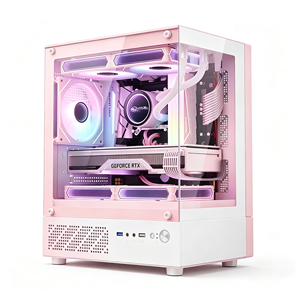 เคสคอมพิวเตอร์ VECO สำหรับ <span class=keywords><strong>Lian</strong></span> <span class=keywords><strong>Li</strong></span> <span class=keywords><strong>O11</strong></span> Vision Compact Gaming PC กระจกนิรภัย 3 ด้าน แบบไร้รอยต่อ มุมมองพาโนรามา MicroATX Mid Tower โครงเหล็ก - Product Image 1