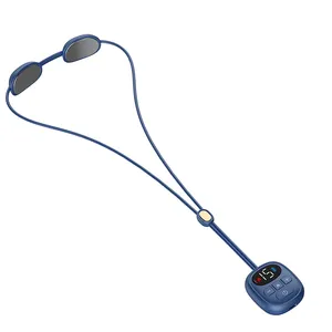 15-Level Electric Pulse And 4-Level Heating Pendant Necklace Double Pulse Hot Compress For Muscular Soreness EMS Massager