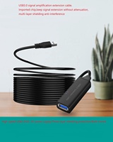 Cable de extensión usb 3,0, alta calidad, color negro, 5m, con IC RTS5411