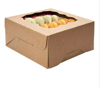 Boîte à gâteaux en carton ivoire avec fenêtre, en gros direct usine, boîte de boulangerie en carton kraft, boîte à cupcakes personnalisée pour pâtisserie
