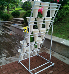 Giá để hoa kim loại hiện đại, nhiều tầng, tùy chỉnh, một mặt, di động, dùng cho cửa hàng hoa - Product Image 2