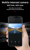 Enregistreur de caméra de voiture 2K avec vision nocturne Résolution 1080p Enregistrement en boucle par capteur G pour boîte noire de voiture
