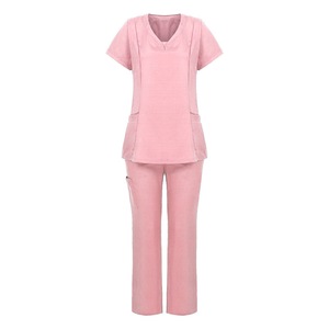 Women Hospital Uniform <b>Scrub</b> Set Moisture Wicking Split Design For Nurses Doctors Cosmetic Surgeons Veterinarians Dentists - Product Image 4