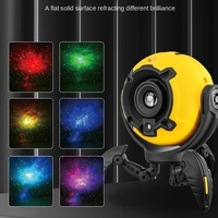 Projecteur d'étoiles dynamique transfrontalier LED en plastique pour chambre à coucher, lampe d'ambiance de chevet, veilleuse bleue/noire