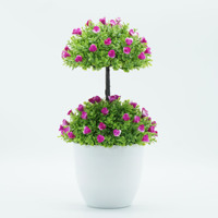 Nouvelle plante artificielle en pot, fleur en plastique, bonsaï, décoration d'intérieur, plantes et fleurs vertes, ornements de fleurs artificielles