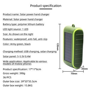 Batterie Externe Solaire Haute Qualité 8000mAh Grande Capacité, Station d'Énergie Portable à Manivelle pour Extérieur - Product Image 5