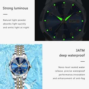 Reloj de Cuarzo para Mujer, Modelo 3078, con Caja de Aleación, Diseño Elegante y Ejecutivo, Esfera de Cristal, Resistente al Agua, Luminoso, Correa de Acero Inoxidable - Product Image 5