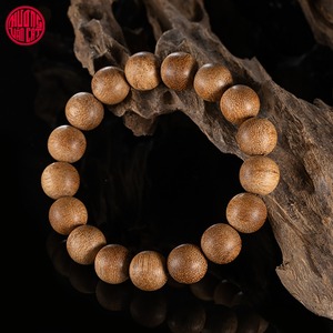Pulsera de Agarwood Natural con Cuentas Redondas de 12mm, Madera de Ruc Envejecida de Alta Calidad, Joyería Aromática Hecha a Mano - Product Image 1