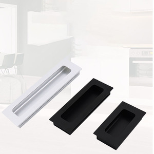 Poignée invisible encastrée en aluminium rainuré pour porte coulissante de luxe, adaptée aux armoires et tiroirs de chambre à coucher - Product Image 1