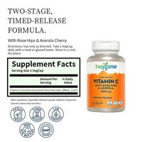Capsules végétaliennes de Vitamine C 1000mg à libération prolongée, Épinette et Acerola, Marque Privée OEM, pour le Bien-être Quotidien et le Soutien Antioxydant