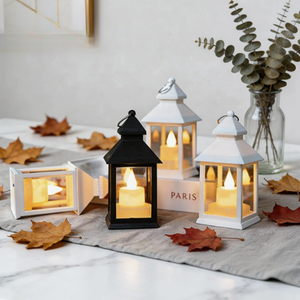 Lanterne à LED sans flamme, lanterne à effet de flamme vacillante pour mariage, maison, Noël, Ramadan, décoration, vente en gros d'usine - Product Image 1
