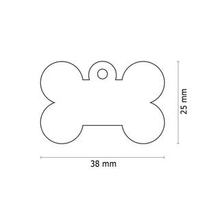 Ciondolo a Forma di Osso Verde 25x28mm, Etichette per Animali - Product Image 2