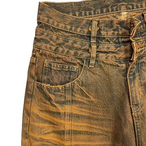 انخفاض موك 30 + تخصيص OEM ODM الجينز الفضفاضة الرجال مستقيم دائم خمر الجينز الكلاسيكي تنوعا نمط عارضة ارتداء اليومية - Product Image 4