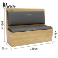 Ensemble de table et chaises de style moderne pour hôtel, café, pizzeria, restaurant, avec canapé et banquette, en bois massif