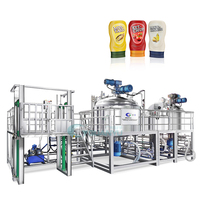 Guanyu 1000l Crème pour le visage Homogénéisateur sous vide Machine à émulsion Ketchup Pâte de piment Mayonnaise Machine de fabrication Homogénéisateur sous vide