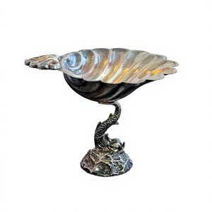 Bol en métal fait main avec base en forme de dragon, plat décoratif oriental pour cadeaux et décoration intérieure, bols modernes à prix abordable - Product Image 1