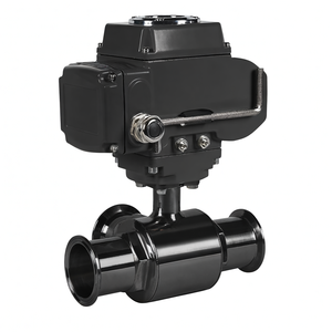 Vanne à bille électrique sanitaire COVNA 2 pouces 4 pouces 3 voies 12V en acier inoxydable avec serrage motorisé - Product Image 3