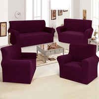 Housse de canapé Stars CJ-19 moderne antidérapante en jacquard extensible pour canapé-lit, fauteuil, causeuse - Lavable en machine