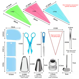 بيع بالجملة أدوات كعك على شكل مختلف 72-طرف تزيين كعك من الفولاذ المقاوم للصدأ - Product Image 2