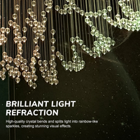Lustre LED personnalisé en forme d'aile pour décoration intérieure unique, en fibre optique PMMA, pour club, salle de banquet, avec télécommande