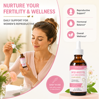 Complément de fertilité liquide OEM Myo-inositol et D-Chiro, Vitamine pour le soutien féminin, Vente en gros, Gouttes de folate, multivitamines et inositol