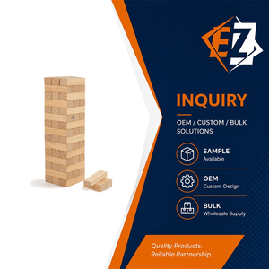 Blocs de construction en <span class=keywords><strong>bois</strong></span> 54 pièces, petits blocs en pin de 5,1 cm, jouet éducatif pour enfants, apprentissage précoce, OEM personnalisé - Product Image 6