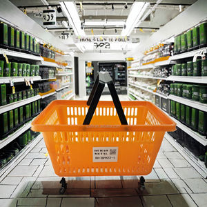 Vente directe des fabricants, panier de courses de supermarché de 20 L avec poignée confortable, panier en plastique de qualité pour les courses - Product Image 2