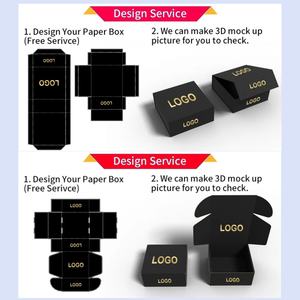 Luxe op maat gemaakte logo luxe grote matte stevige kartonnen zwarte opvouwbare lege magnetische vouwsluiting cadeauverpakking - Product Image 3