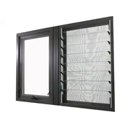 Cadres de fenêtres à persiennes motorisées avec ouverture horizontale, grilles en alliage d'aluminium pour usage commercial