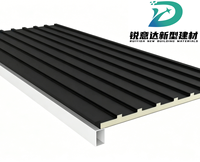 Panneaux de plafond isolés en aluminium Great Wall pour appartements et maisons, panneaux sandwich en polyuréthane composite métallique sculpté pour toitures