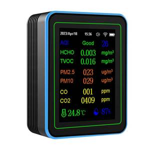 Détecteur <span class=keywords><strong>de</strong></span> <span class=keywords><strong>CO2</strong></span> WiFi 12-en-1, moniteur <span class=keywords><strong>de</strong></span> qualité <span class=keywords><strong>de</strong></span> l'air intérieur avec lectures en temps réel pour les salles <span class=keywords><strong>de</strong></span> <span class=keywords><strong>classe</strong></span> et les établissements scolaires - Product Image 1