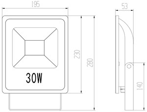 スマートフラッドライト20W 30W 50W RGB + CCTIP65防水スマートフラッドライト30W - Product Image 4