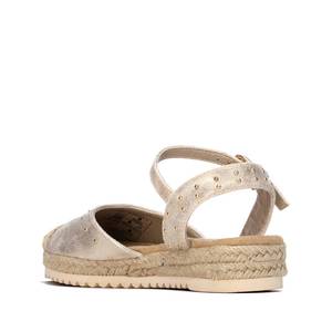 Xti Girls Espadrilles Gold 32mm Heel 3 cm <b>Flat</b> Shoes - Product Image 3