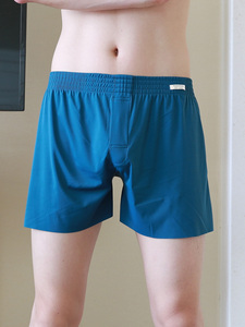 Shorts de <span class=keywords><strong>pyjama</strong></span> décontractés pour hommes, coupe ample, taille élastique, ouverture frontale, respirants, pour la maison - Product Image 5
