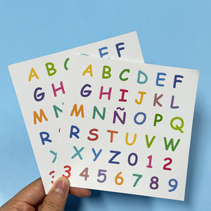 Tùy chỉnh A4 A5 A6 trang trí trong suốt Sticker không thấm nước dính Vinyl Nhãn Logo phim hoạt hình nụ hôn cắt Sticker giấy tùy chỉnh - Product Image 1