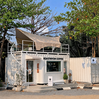 Mini-maison prête à être expédiée, offrant un design esthétique personnalisé, idéale comme abri de jardin pour une cafétéria ou un magasin de proximité