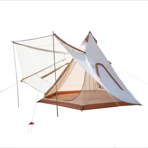 Tente Tipi d'extérieur pliable ultralégère pour adulte, en toile Oxford 150 D, grande pyramide, Tipi, pour Camping sauvage
