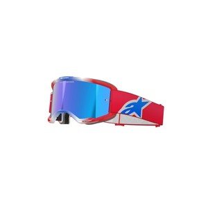 Lunettes Alpinestars Vision 5 Corp rouge, blanc, bleu, verre miroir bleu, sports de neige - Product Image 1