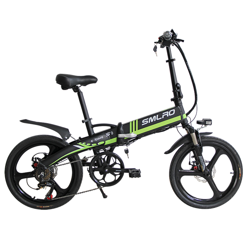 【動作確認済】【美品】 SMLRO S9 折りたたみ電動アシスト自転車 SMLRO S9折りたたみ式電動スノーマウンテンバイク自転車20*2.215タイヤ