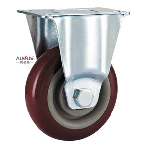 2025HOT Medium Duty les roues du chariot d'usine Roue de roulette supérieure en <span class=keywords><strong>PVC</strong></span> rouge de 4 pouces - Product Image 1