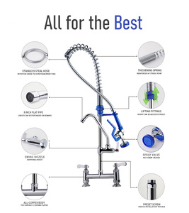 2025 mới hiện đại thương mại Nhà bếp Vòi Pull-out brass + SUS304 trước khi rửa sạch lưu vực Mixer tap với Xoay Phun bồn rửa nhà bếp Vòi - Product Image 3