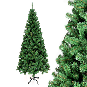 Meilleure vente 180 cm épicéa arbre de noël artificiel de haute qualité luxe en forme d'étoile articulé PVC PET vert cryptage ornement - Product Image 5