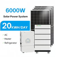 Prix d'Usine Onduleur Growatt Panneau Solaire Jinko Batterie Solaire Système Solaire Kit 5kW 6kW
