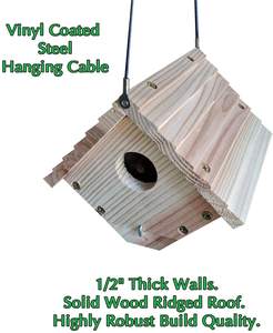 Natural Wooden Bird House Garden Patio Decoration Wood <strong>Birdhouse</strong> - Product Image 2