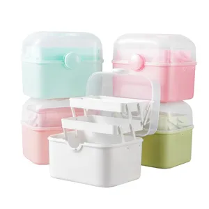 Large Size First Aid Kit Box Large Capacity Plastic Household Medicine Lock Box For Safe Medication Storage